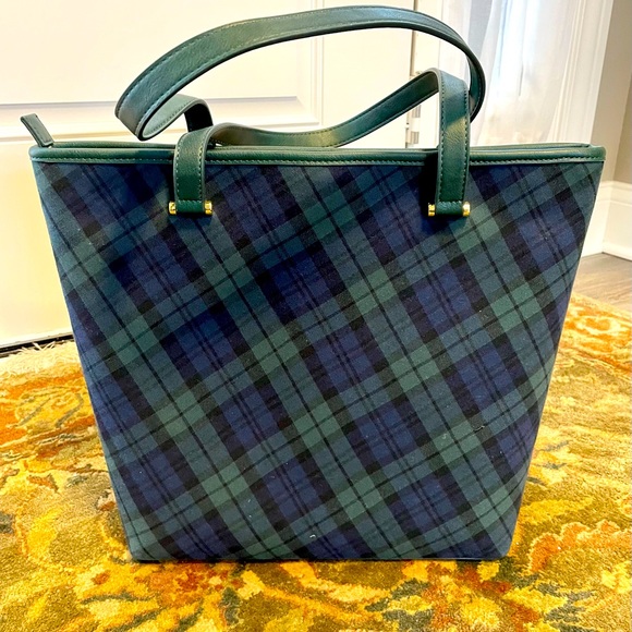 Talbots Black Watch Plaid Tote - Picture 2 of 10